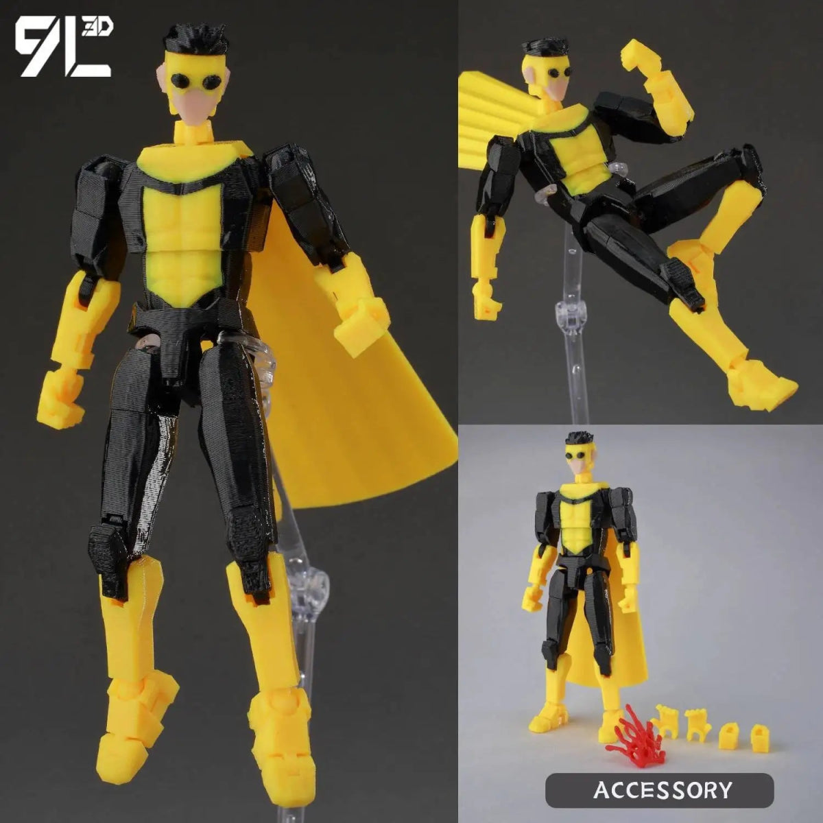 Figurine 3D Invincible Boy 14cm Articulée | Modèle Collection à Pièces Interchangeables - Cadeau - RukaCraft