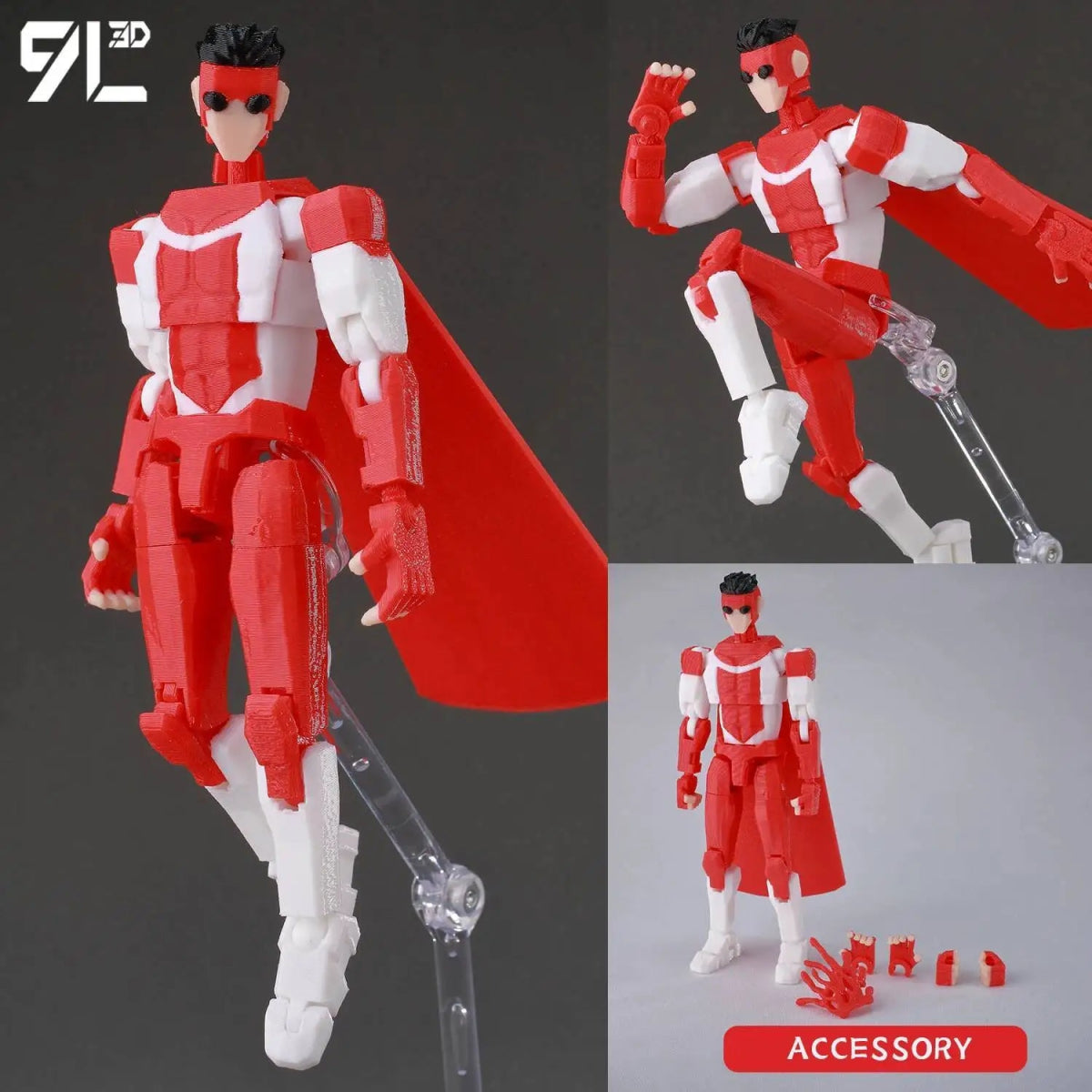 Figurine 3D Invincible Boy 14cm Articulée | Modèle Collection à Pièces Interchangeables - Cadeau - RukaCraft