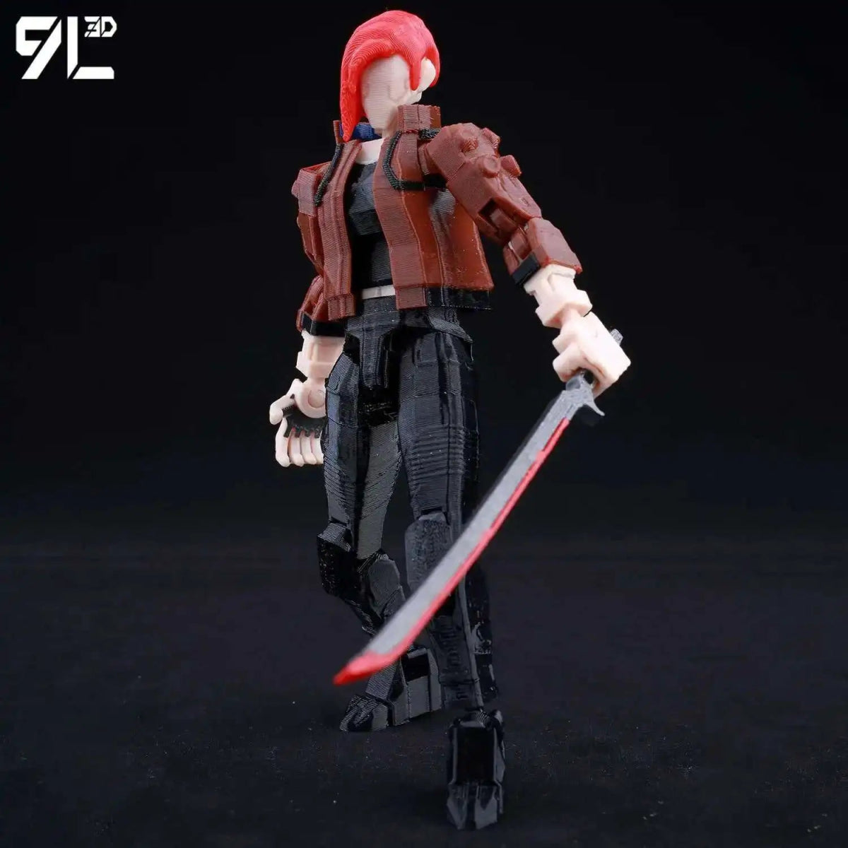 Figurine Action 9L3D Articulée 13cm | Modèle Collection Personnage de Jeu - Pièces Interchangeables | Impression 3D - RukaCraft