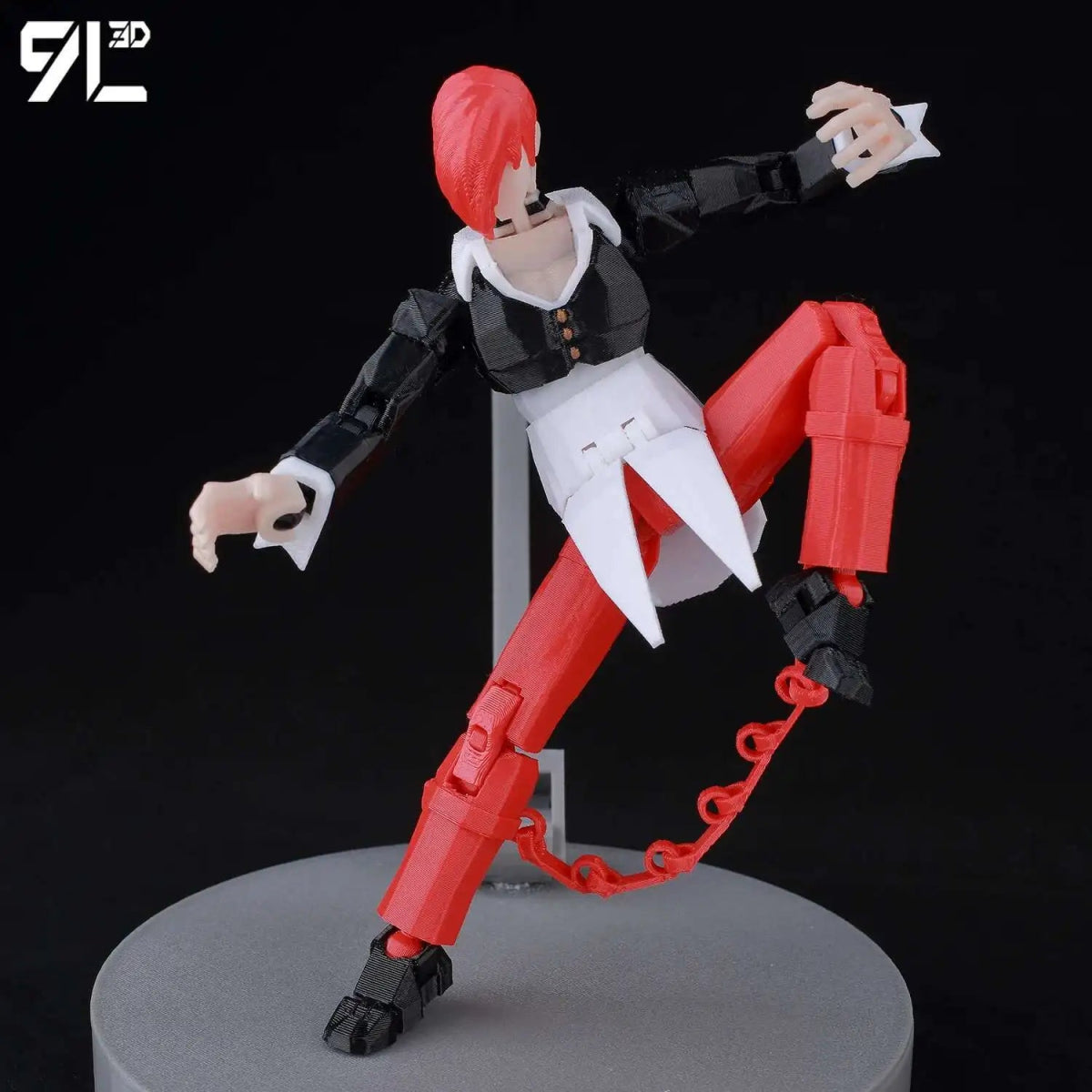Figurine Action 9L3D Articulée 13cm | Modèle Collection Personnage de Jeu - Pièces Interchangeables | Impression 3D - RukaCraft