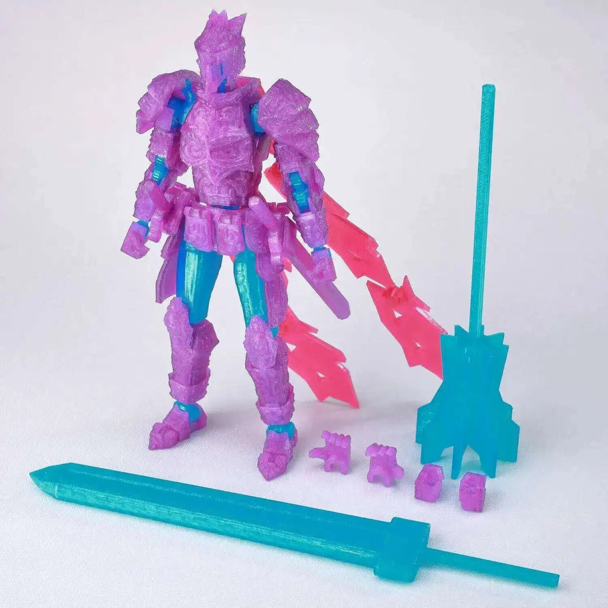 Figurine Action 9L3D Articulée 13cm | Modèle Collection Personnage de Jeu - Pièces Interchangeables | Impression 3D - RukaCraft