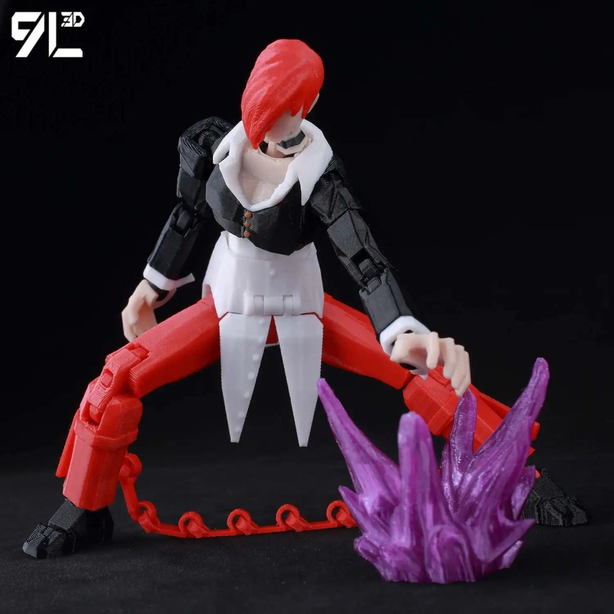 Figurine Action 9L3D Articulée 13cm | Modèle Collection Personnage de Jeu - Pièces Interchangeables | Impression 3D - RukaCraft
