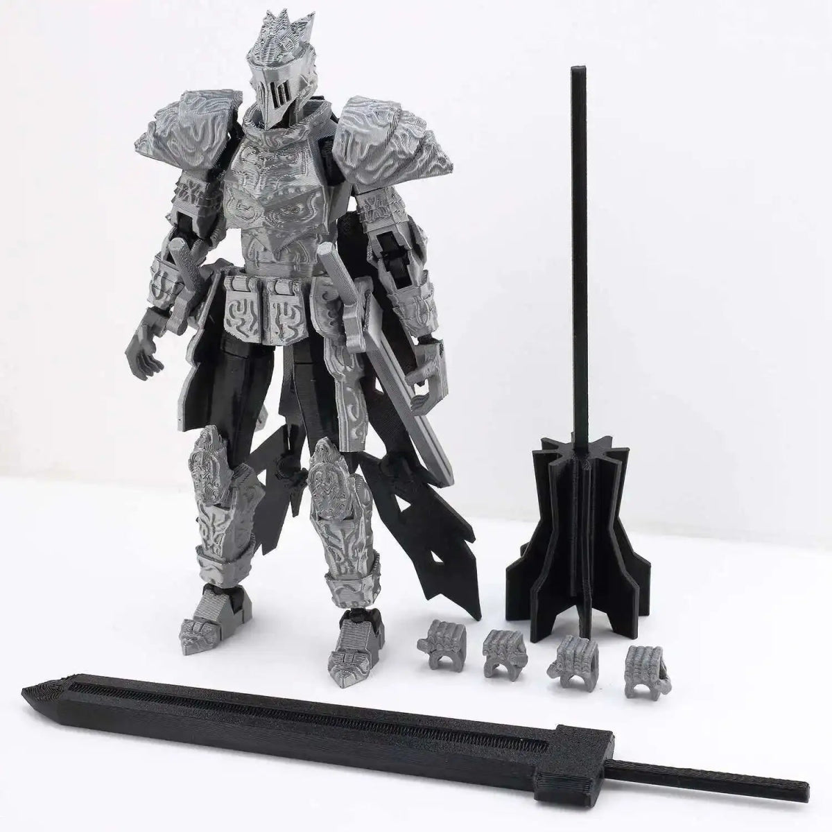 Figurine Action 9L3D Articulée 13cm | Modèle Collection Personnage de Jeu - Pièces Interchangeables | Impression 3D - RukaCraft