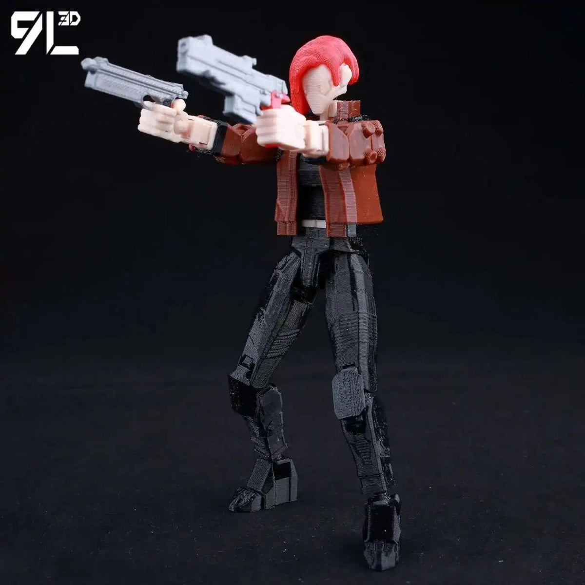 Figurine Action 9L3D Articulée 13cm | Modèle Collection Personnage de Jeu - Pièces Interchangeables | Impression 3D - RukaCraft