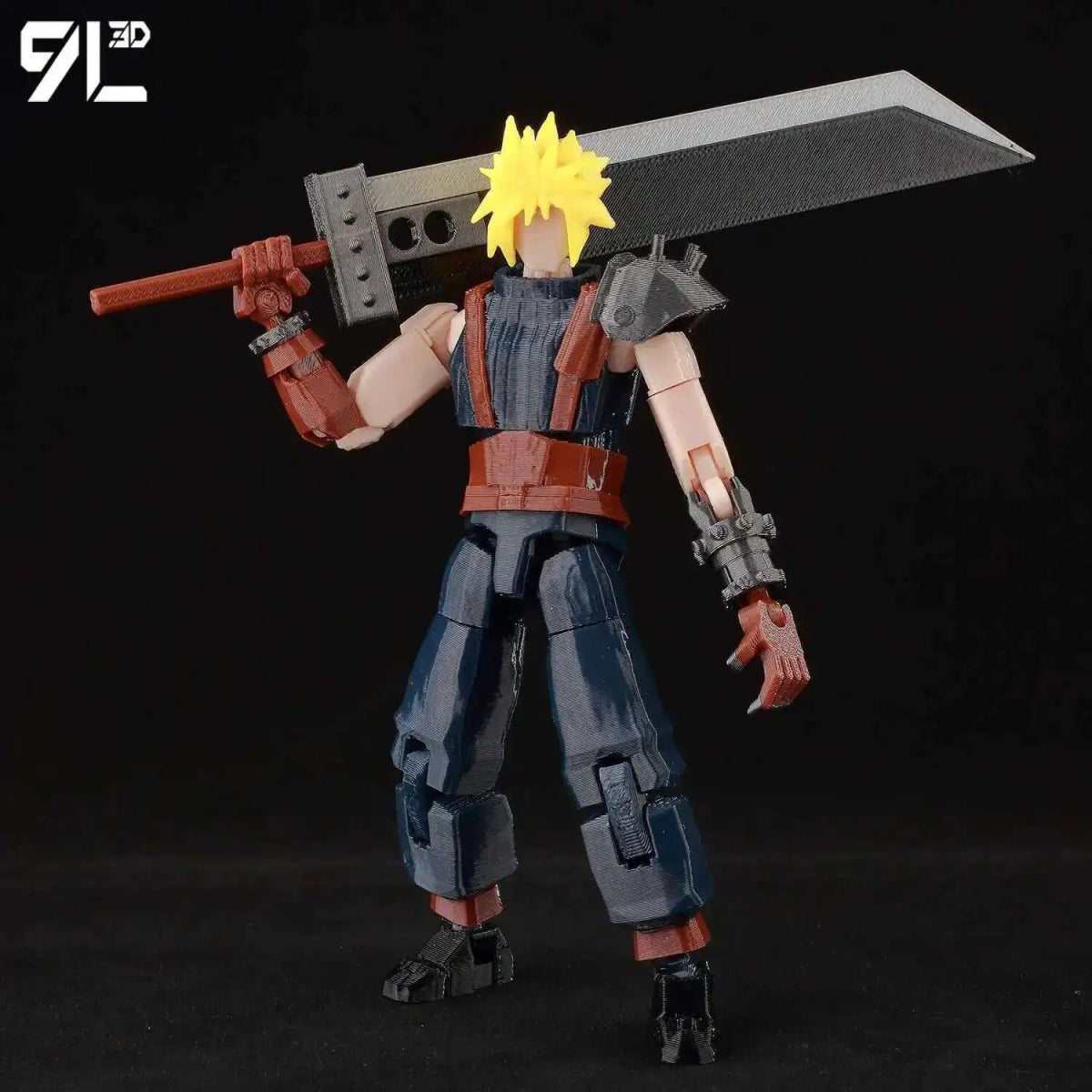 Figurine Action 9L3D Articulée 13cm | Modèle Collection Personnage de Jeu - Pièces Interchangeables | Impression 3D - RukaCraft