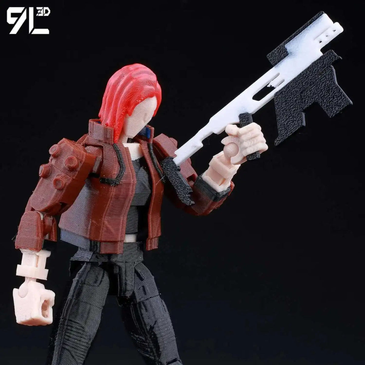 Figurine Action 9L3D Articulée 13cm | Modèle Collection Personnage de Jeu - Pièces Interchangeables | Impression 3D - RukaCraft