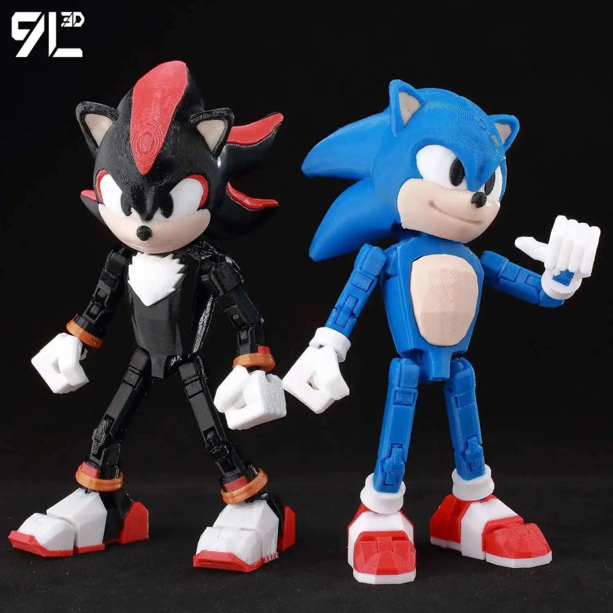 Figurine Action 9L3D Articulée 13cm | Modèle Collection Personnage de Jeu - Pièces Interchangeables | Impression 3D - RukaCraft
