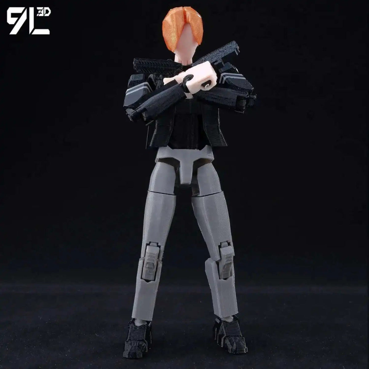 Figurine Action 9L3D Articulée 13cm | Modèle Collection Personnage de Jeu - Pièces Interchangeables | Impression 3D - RukaCraft