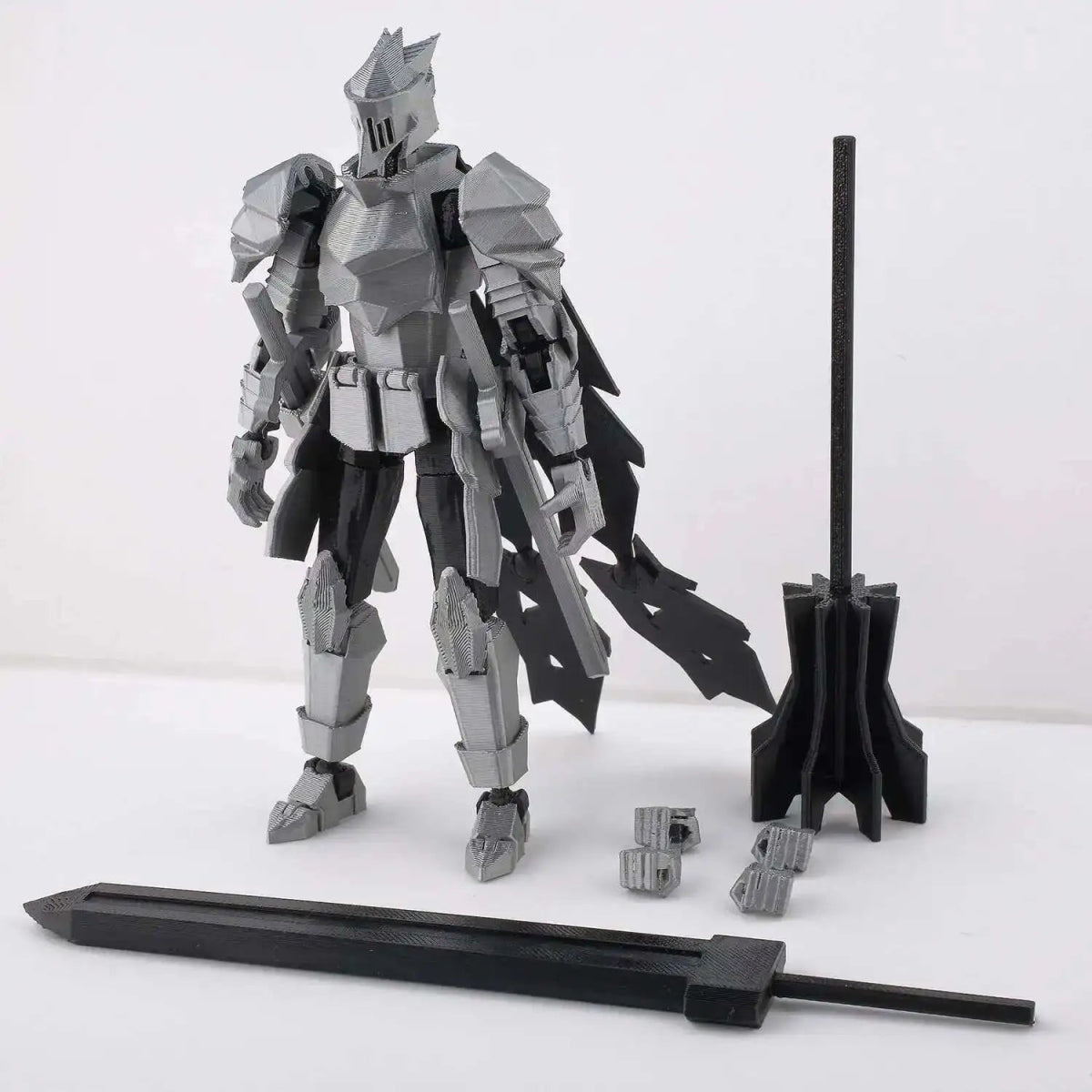 Figurine Action 9L3D Articulée 13cm | Modèle Collection Personnage de Jeu - Pièces Interchangeables | Impression 3D - RukaCraft