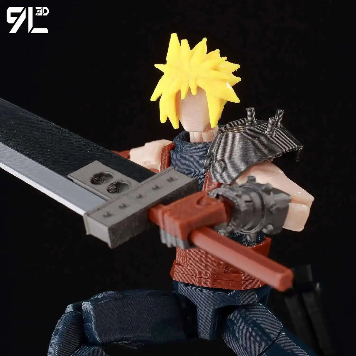 Figurine Action 9L3D Articulée 13cm | Modèle Collection Personnage de Jeu - Pièces Interchangeables | Impression 3D - RukaCraft