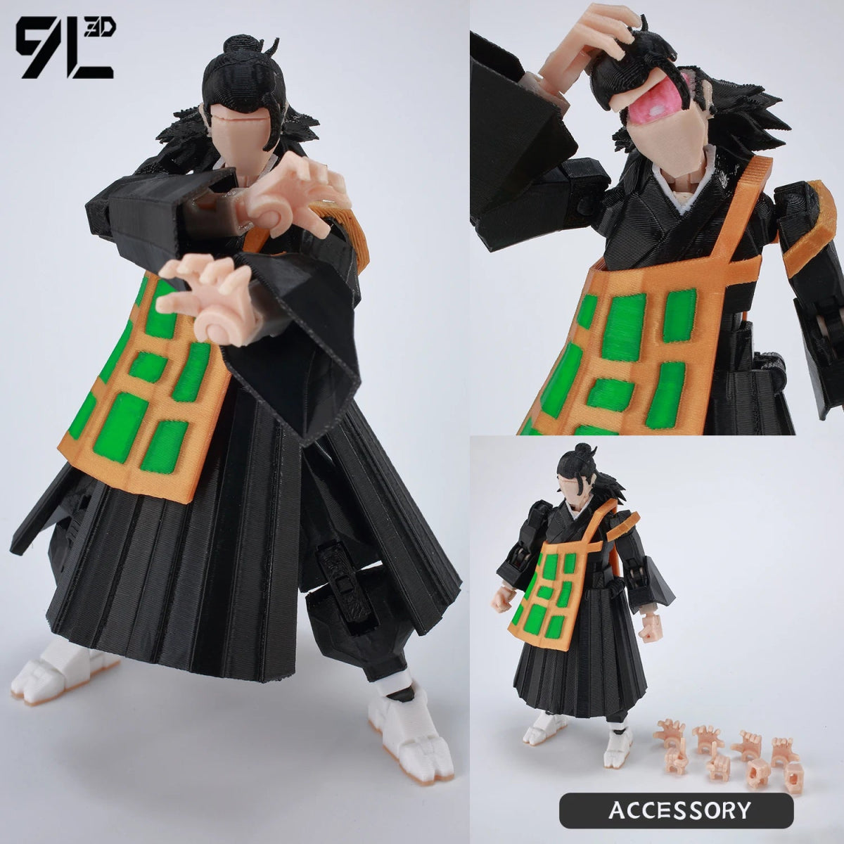 Figurine Articulée 3D Jujutsu Kaisen 13+ cm | Fushiguro Toji, Gojo Satoru, Yuji - Pièces Interchangeables|Impression 3D - RukaCraft