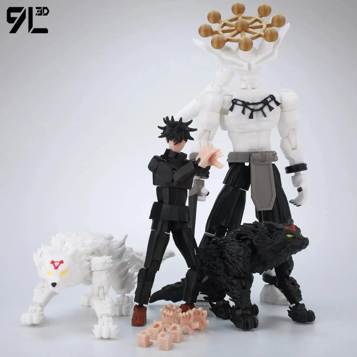 Figurine Articulée 3D Jujutsu Kaisen 13+ cm | Fushiguro Toji, Gojo Satoru, Yuji - Pièces Interchangeables|Impression 3D - RukaCraft