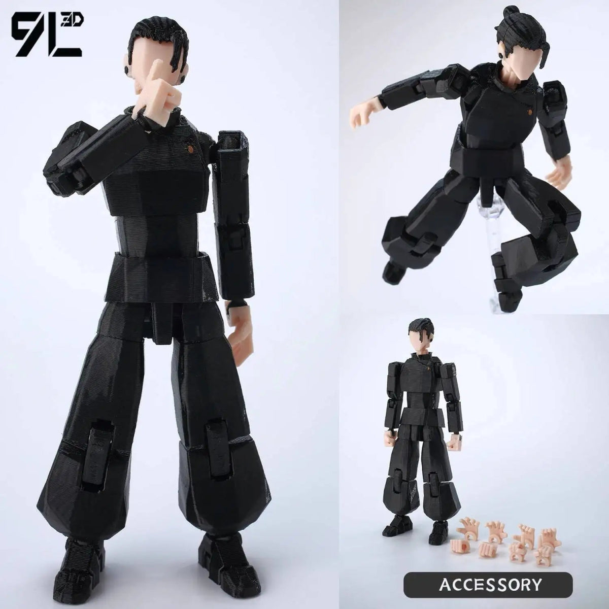 Figurine Articulée 3D Jujutsu Kaisen 13+ cm | Fushiguro Toji, Gojo Satoru, Yuji - Pièces Interchangeables|Impression 3D - RukaCraft
