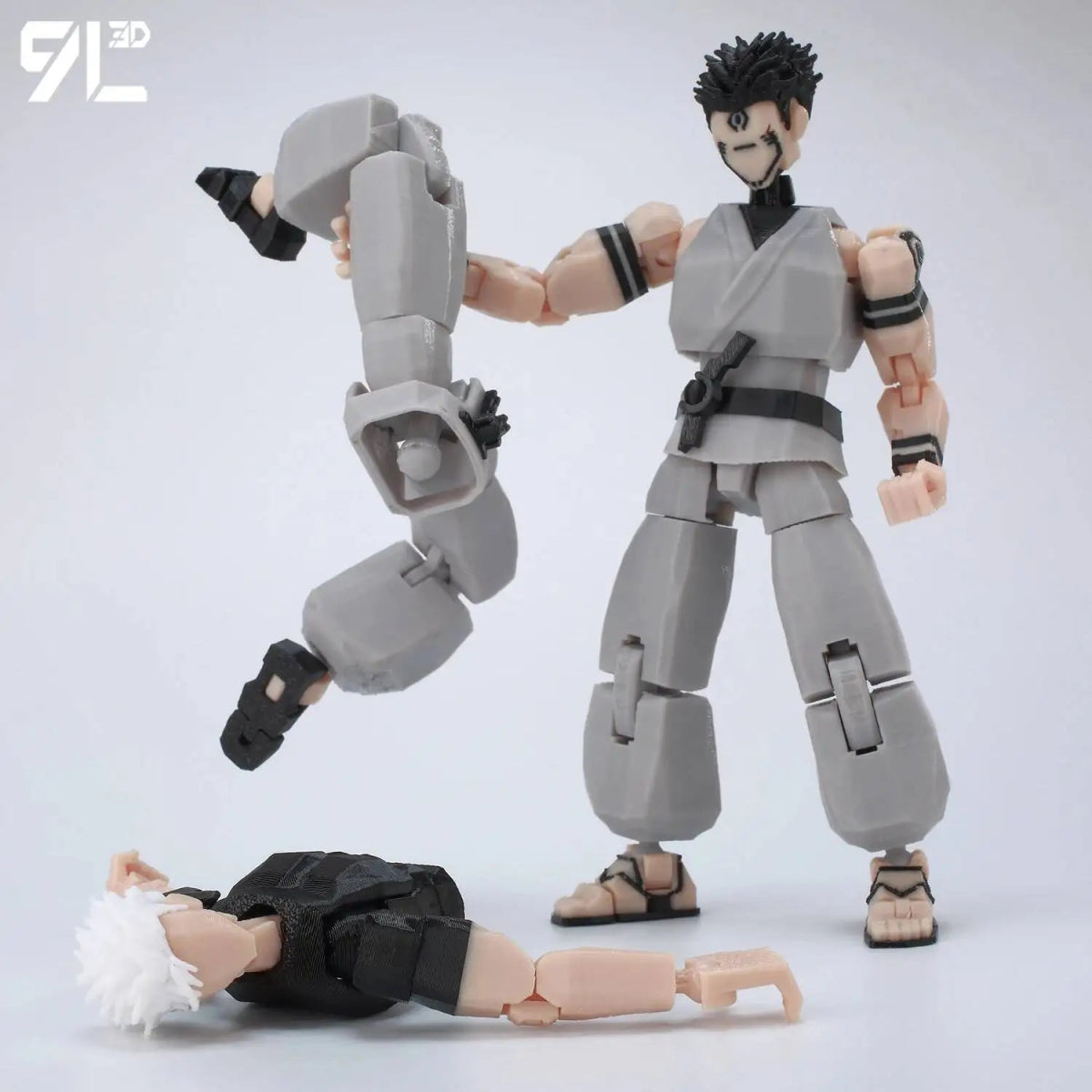Figurine Articulée 3D Jujutsu Kaisen 13+ cm | Fushiguro Toji, Gojo Satoru, Yuji - Pièces Interchangeables|Impression 3D - RukaCraft