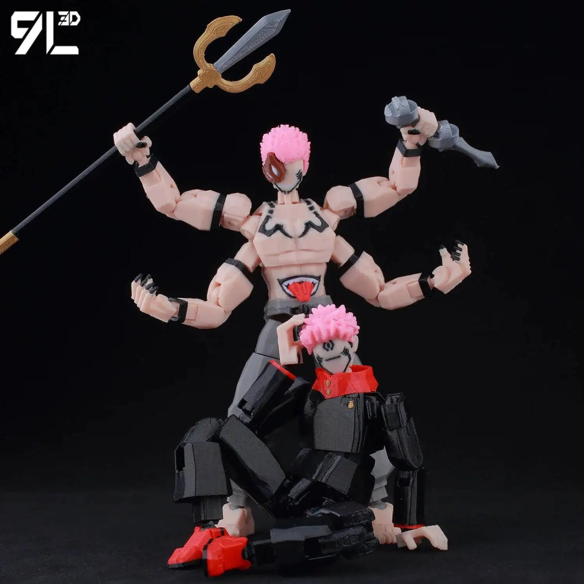Figurine Articulée 3D Jujutsu Kaisen 13+ cm | Fushiguro Toji, Gojo Satoru, Yuji - Pièces Interchangeables|Impression 3D - RukaCraft