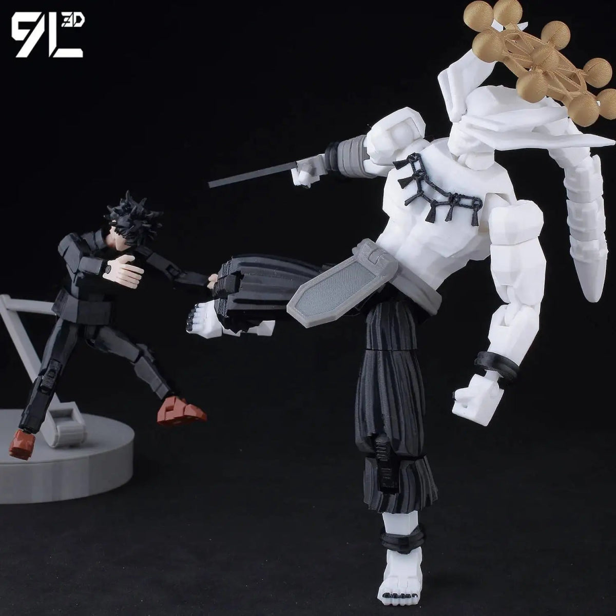 Figurine Articulée 3D Jujutsu Kaisen 13+ cm | Fushiguro Toji, Gojo Satoru, Yuji - Pièces Interchangeables|Impression 3D - RukaCraft
