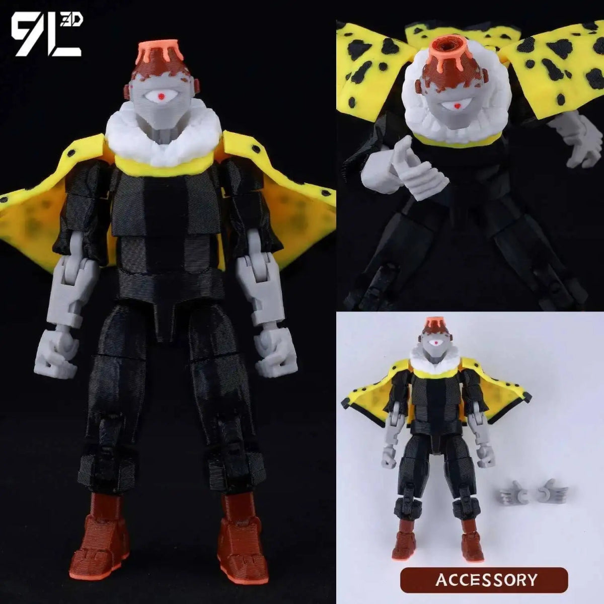 Figurine Articulée 3D Jujutsu Kaisen 13+ cm | Fushiguro Toji, Gojo Satoru, Yuji - Pièces Interchangeables|Impression 3D - RukaCraft