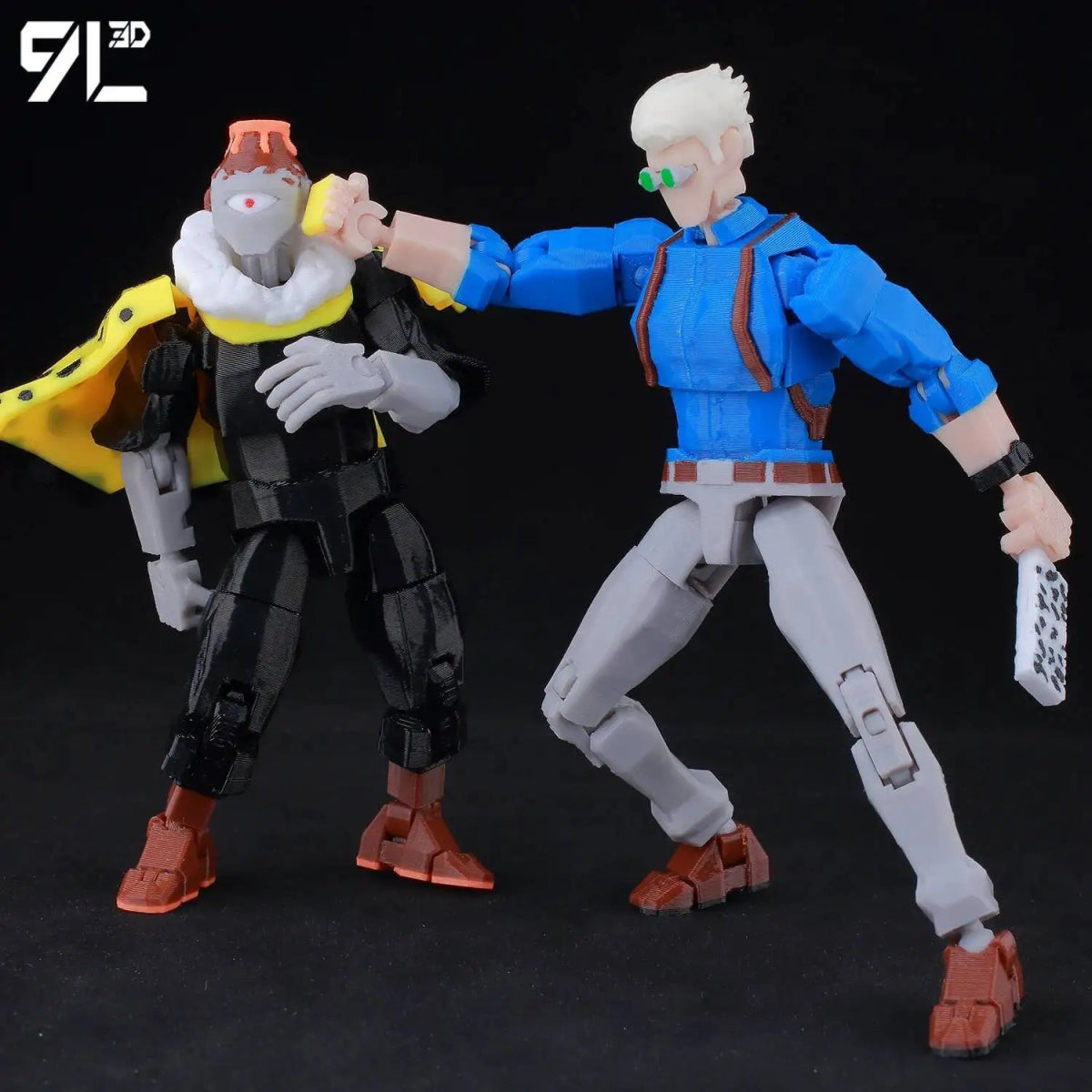 Figurine Articulée 3D Jujutsu Kaisen 13+ cm | Fushiguro Toji, Gojo Satoru, Yuji - Pièces Interchangeables|Impression 3D - RukaCraft