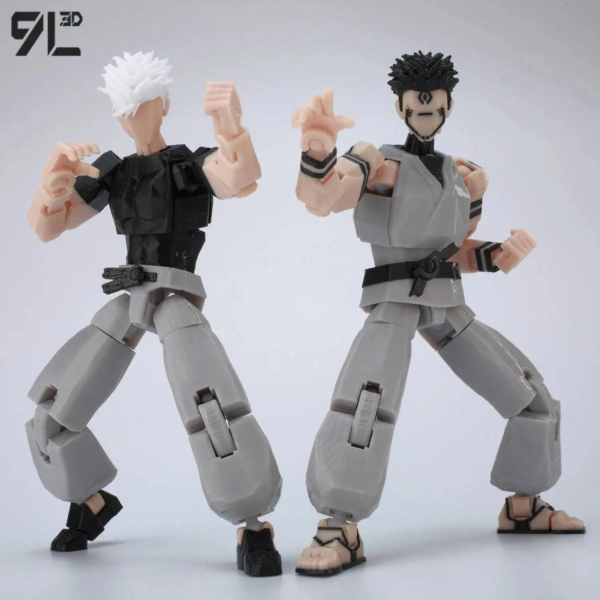 Figurine Articulée 3D Jujutsu Kaisen 13+ cm | Fushiguro Toji, Gojo Satoru, Yuji - Pièces Interchangeables|Impression 3D - RukaCraft