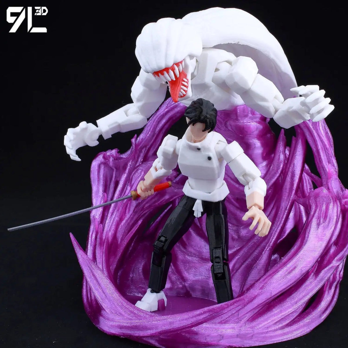 Figurine Articulée 3D Jujutsu Kaisen 13+ cm | Fushiguro Toji, Gojo Satoru, Yuji - Pièces Interchangeables|Impression 3D - RukaCraft