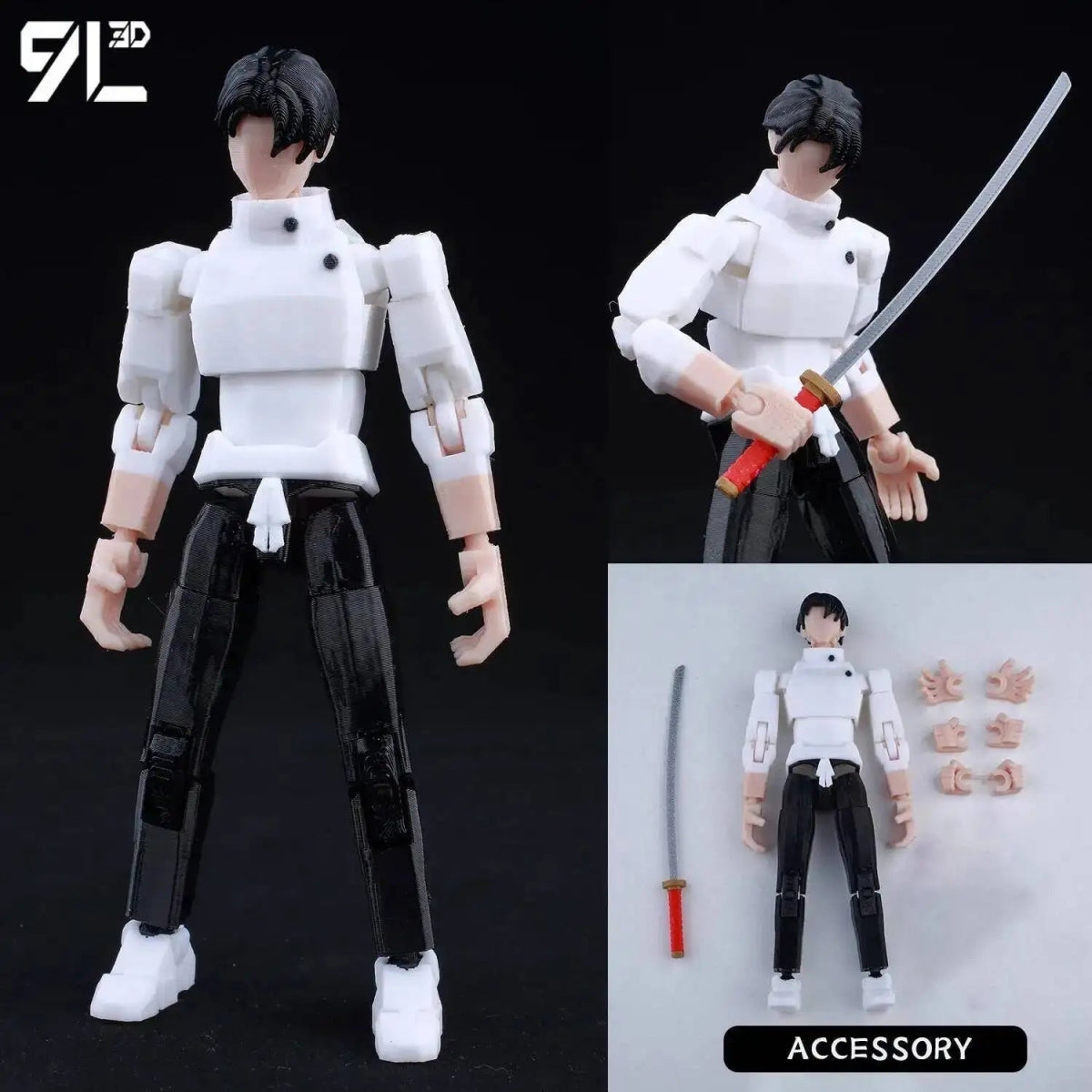 Figurine Articulée 3D Jujutsu Kaisen 13+ cm | Fushiguro Toji, Gojo Satoru, Yuji - Pièces Interchangeables|Impression 3D - RukaCraft