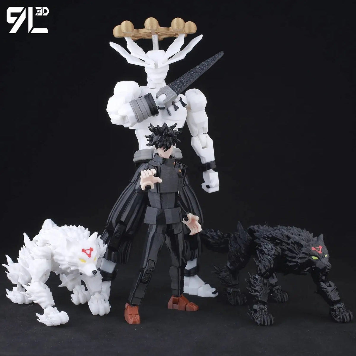 Figurine Articulée 3D Jujutsu Kaisen 13+ cm | Fushiguro Toji, Gojo Satoru, Yuji - Pièces Interchangeables|Impression 3D - RukaCraft
