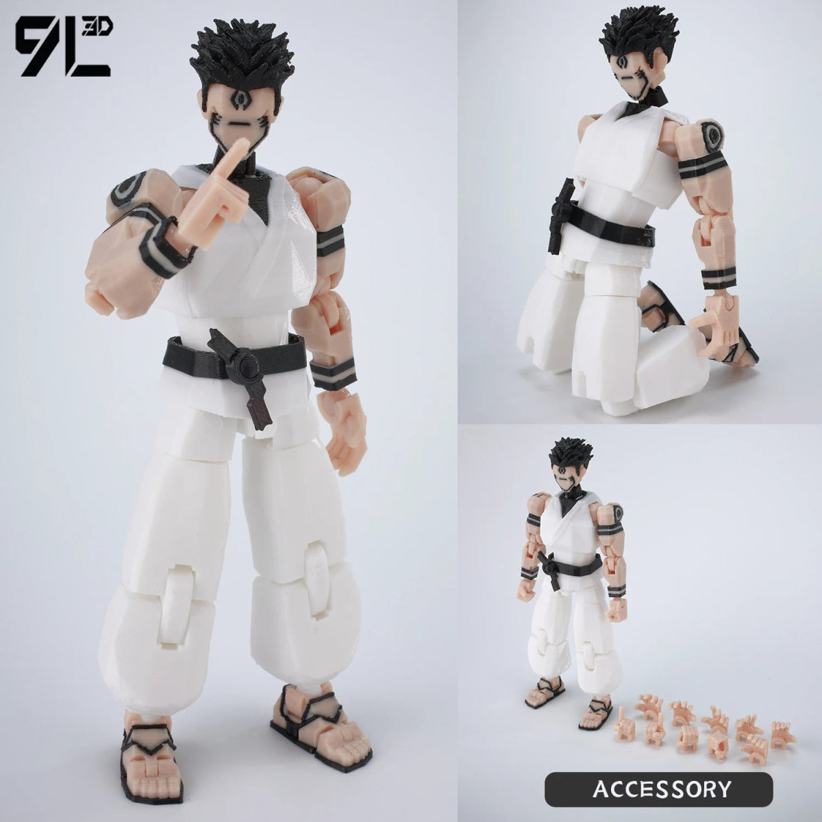 Figurine Articulée 3D Jujutsu Kaisen 13+ cm | Fushiguro Toji, Gojo Satoru, Yuji - Pièces Interchangeables|Impression 3D - RukaCraft