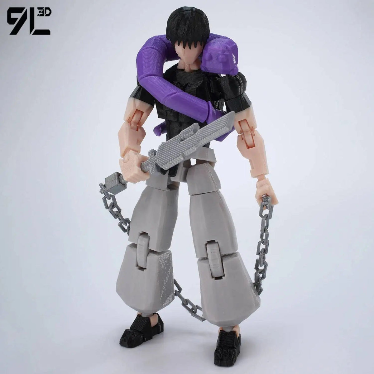 Figurine Articulée 3D Jujutsu Kaisen 13+ cm | Fushiguro Toji, Gojo Satoru, Yuji - Pièces Interchangeables|Impression 3D - RukaCraft