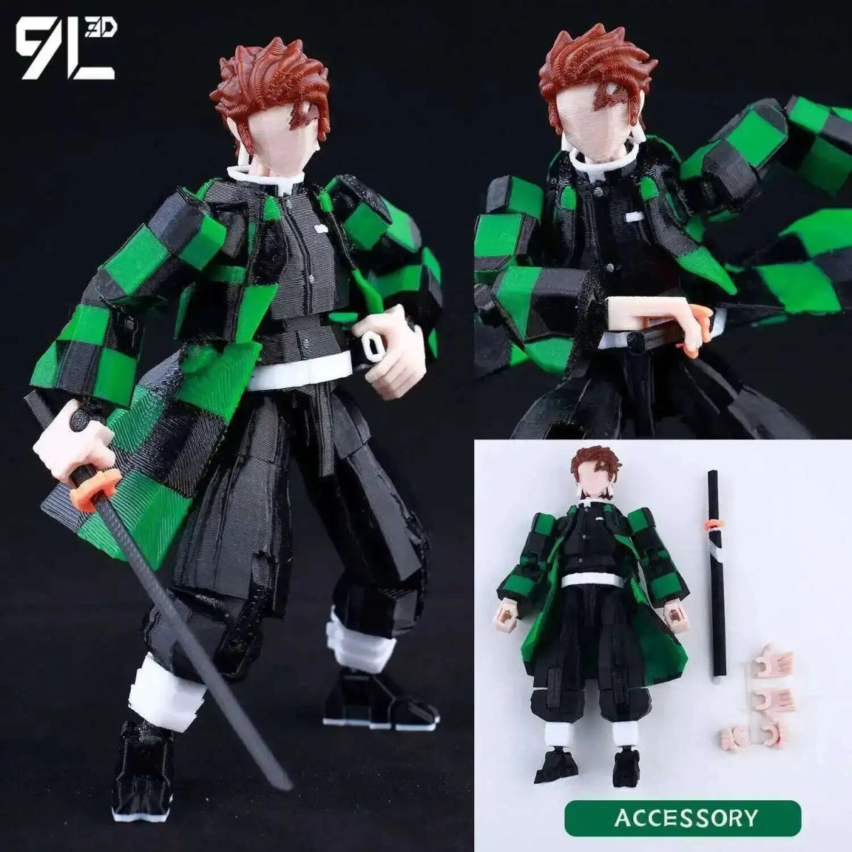 Figurine Articulée 9L3D 13cm Multi - Anime | Collection Personnages (Bleach, One Punch Man, Naruto, etc.) | Impression 3D - RukaCraft