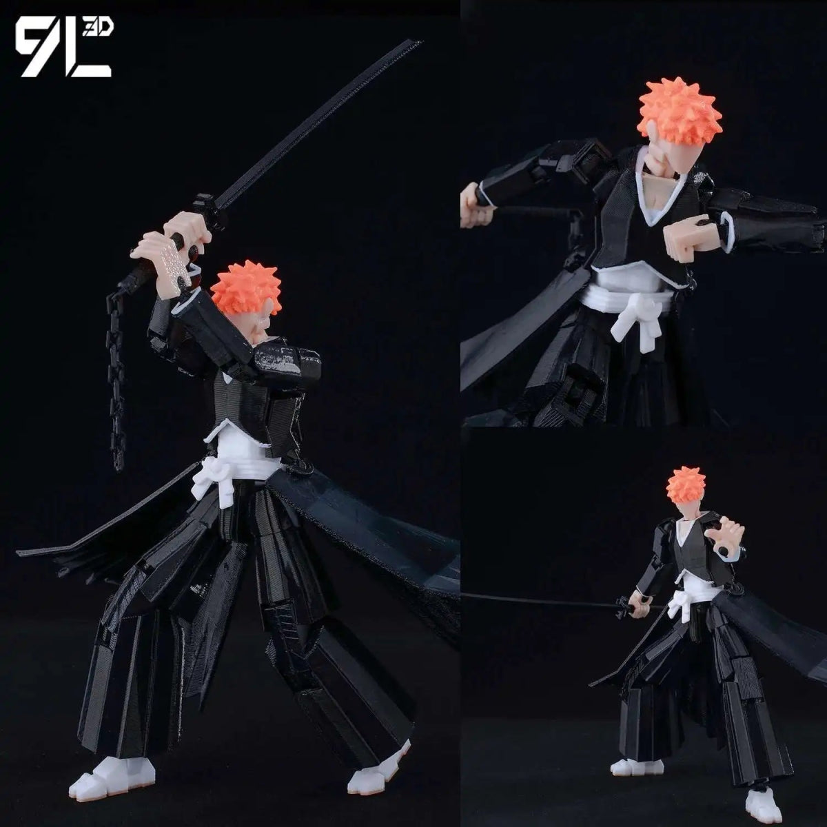 Figurine Articulée 9L3D 13cm Multi - Anime | Collection Personnages (Bleach, One Punch Man, Naruto, etc.) | Impression 3D - RukaCraft