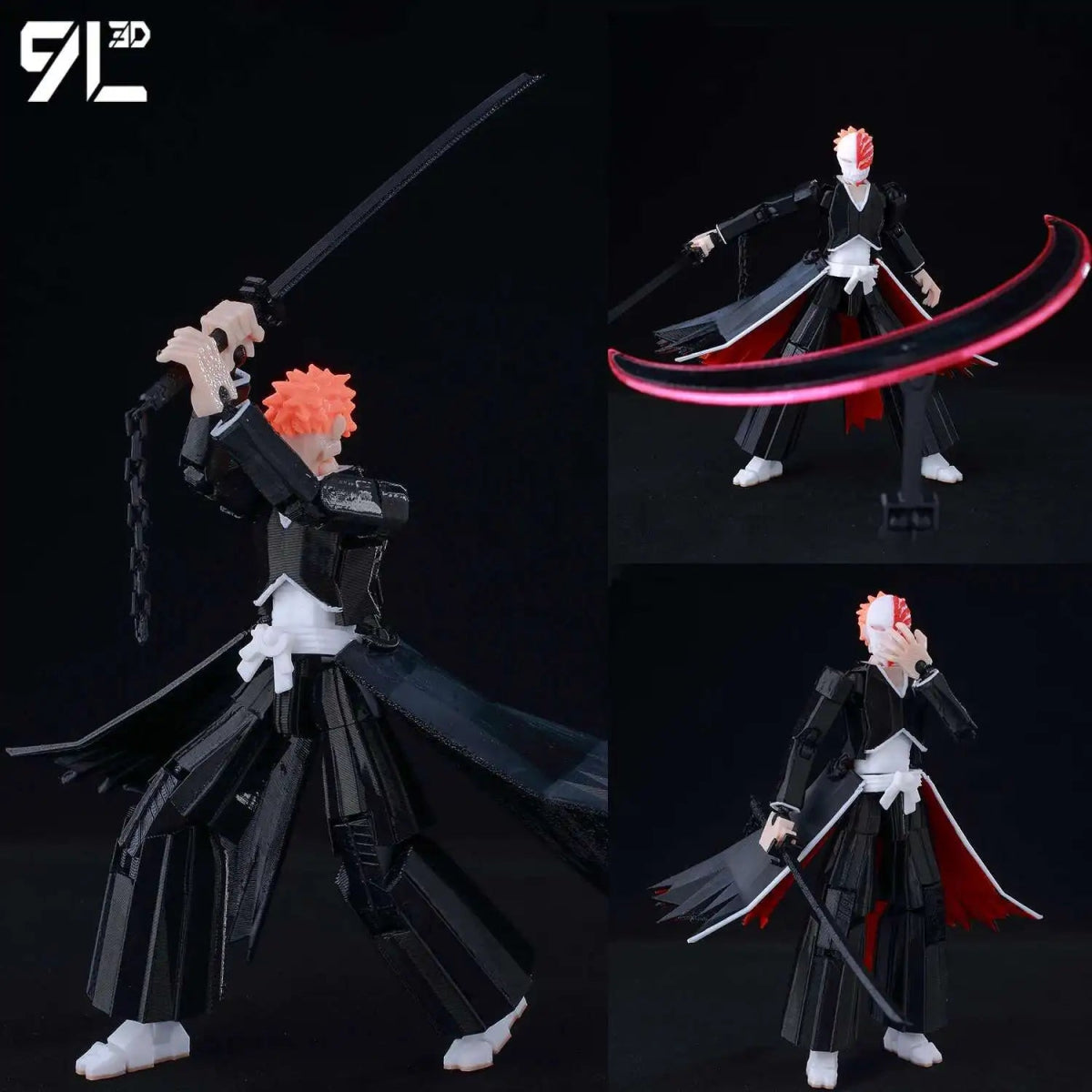 Figurine Articulée 9L3D 13cm Multi - Anime | Collection Personnages (Bleach, One Punch Man, Naruto, etc.) | Impression 3D - RukaCraft