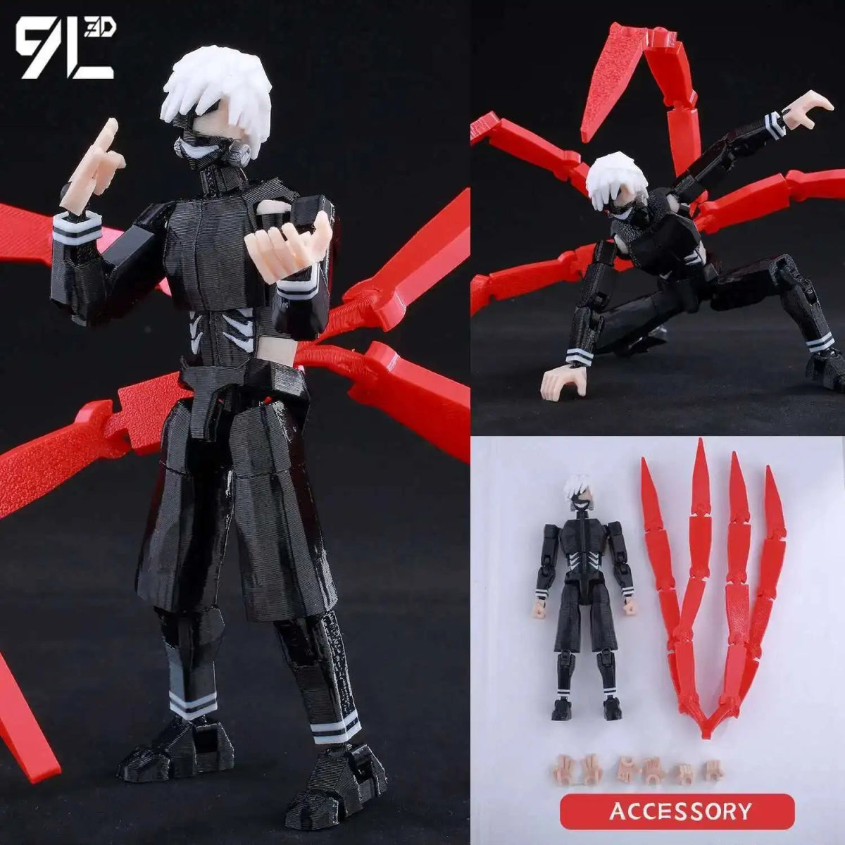 Figurine Articulée 9L3D 13cm Multi - Anime | Collection Personnages (Bleach, One Punch Man, Naruto, etc.) | Impression 3D - RukaCraft