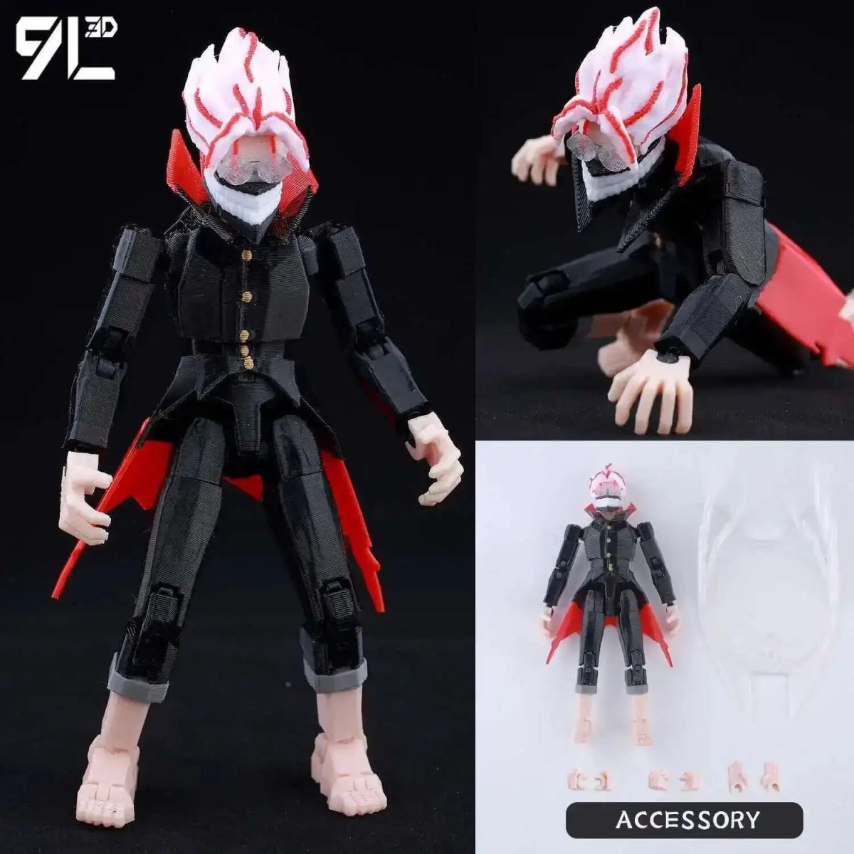 Figurine Articulée 9L3D 13cm Multi - Anime | Collection Personnages (Bleach, One Punch Man, Naruto, etc.) | Impression 3D - RukaCraft