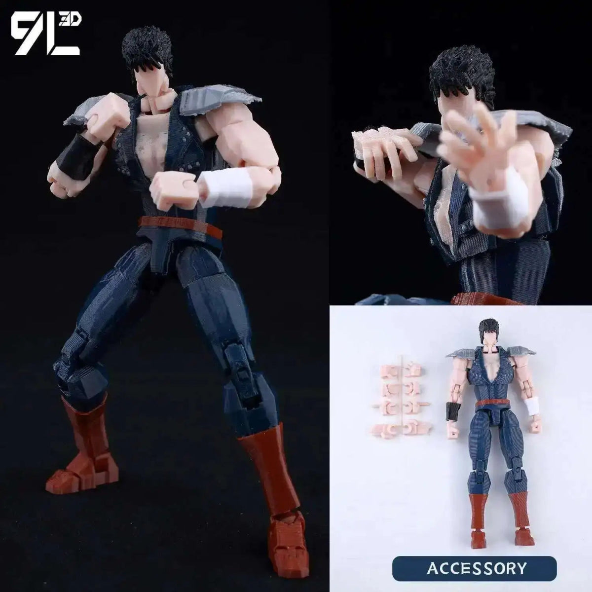 Figurine Articulée 9L3D 13cm Multi - Anime | Collection Personnages (Bleach, One Punch Man, Naruto, etc.) | Impression 3D - RukaCraft