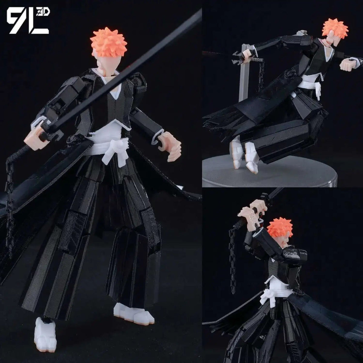 Figurine Articulée 9L3D 13cm Multi - Anime | Collection Personnages (Bleach, One Punch Man, Naruto, etc.) | Impression 3D - RukaCraft