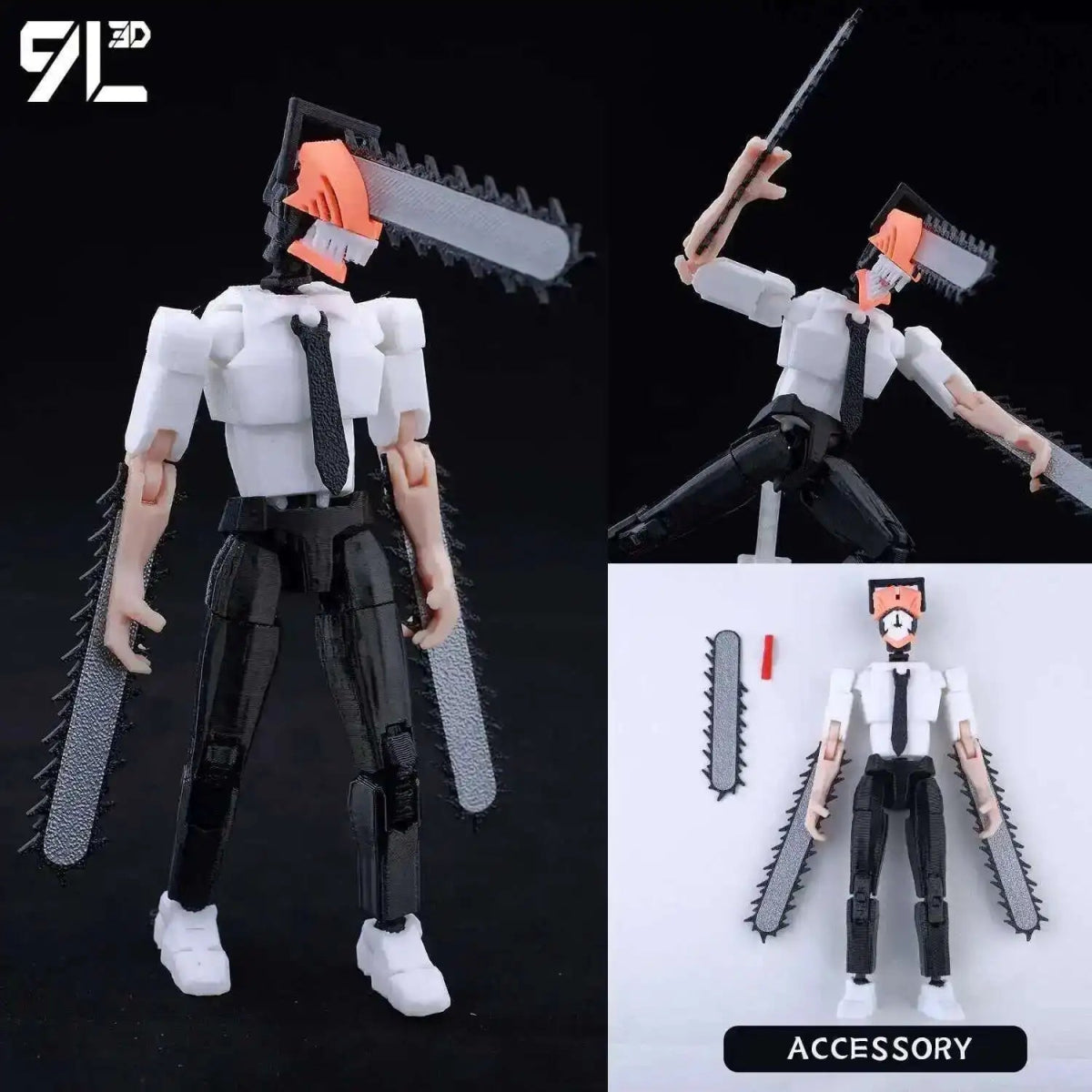Figurine Articulée 9L3D 13cm Multi - Anime | Collection Personnages (Bleach, One Punch Man, Naruto, etc.) | Impression 3D - RukaCraft