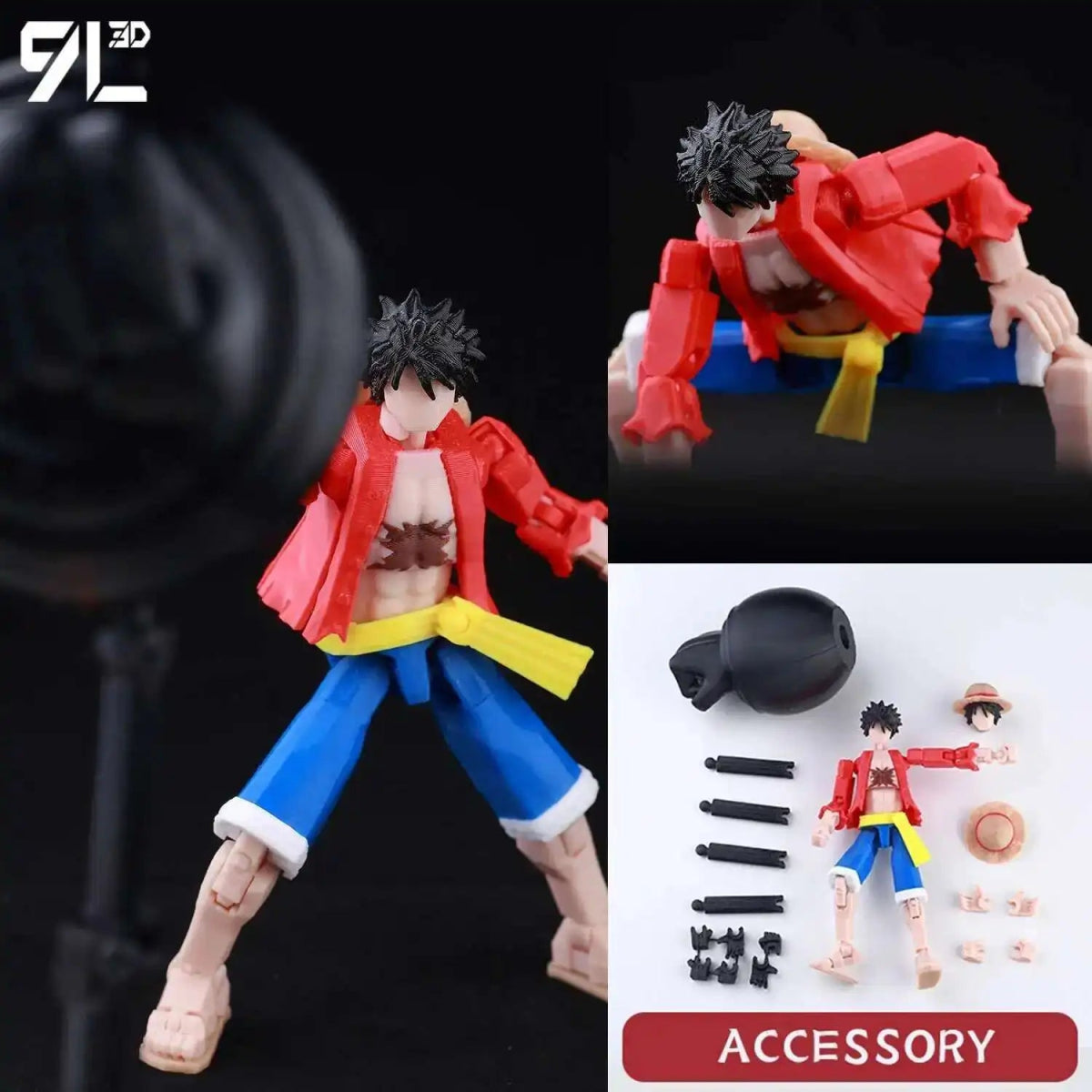 Figurine Articulée 9L3D 13cm Multi - Anime | Collection Personnages (Bleach, One Punch Man, Naruto, etc.) | Impression 3D - RukaCraft