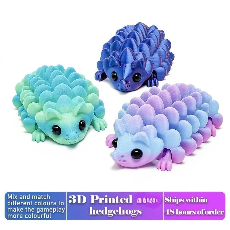 Figurine Articulée d’Hérisson Imprimée en 3D | Décoration de Bureau et Objet Collection - Cadeau Créatif - RukaCraft