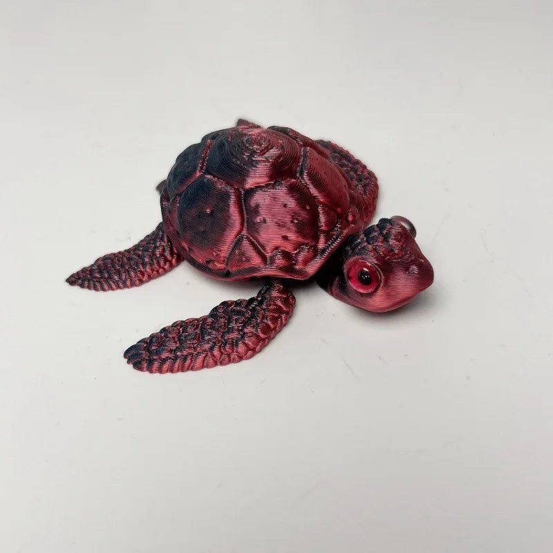 Figurine de Tortue de Mer Articulée | Modèle 3D Imprimé - Décoration de Bureau Moderne - RukaCraft