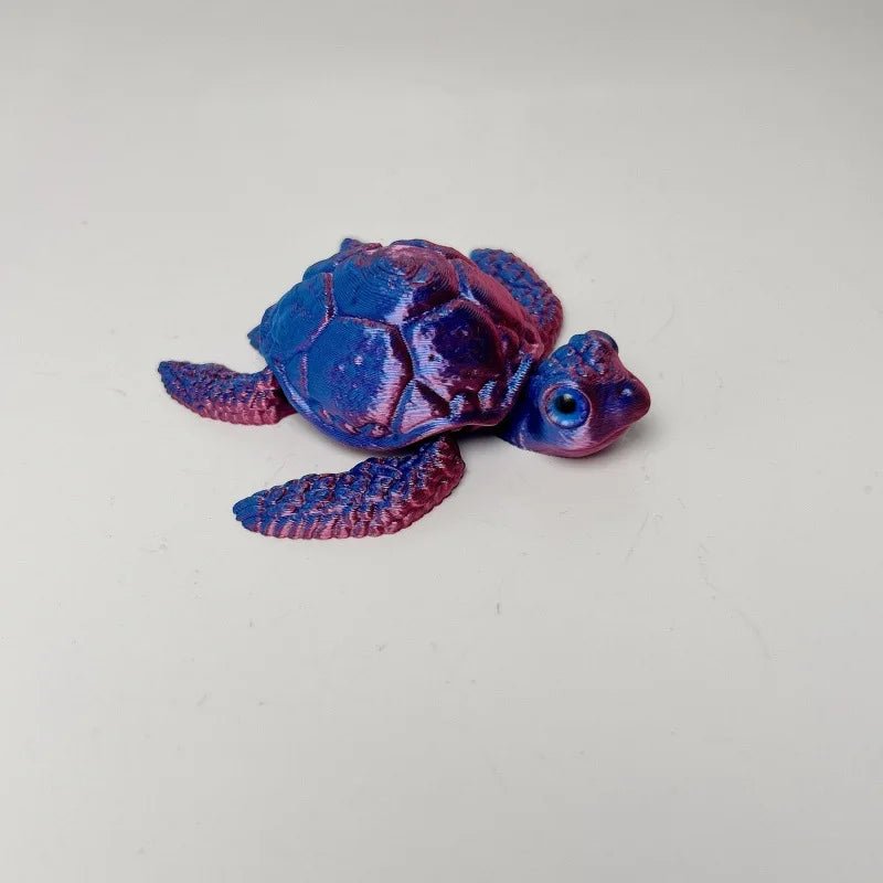 Figurine de Tortue de Mer Articulée | Modèle 3D Imprimé - Décoration de Bureau Moderne - RukaCraft
