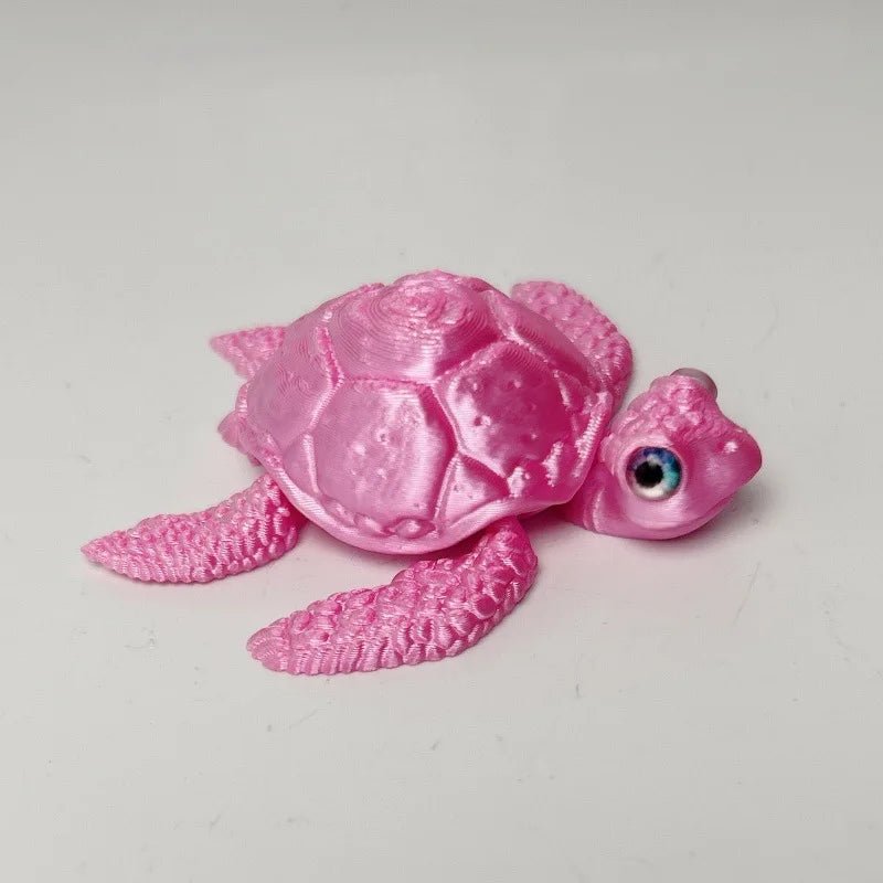 Figurine de Tortue de Mer Articulée | Modèle 3D Imprimé - Décoration de Bureau Moderne - RukaCraft