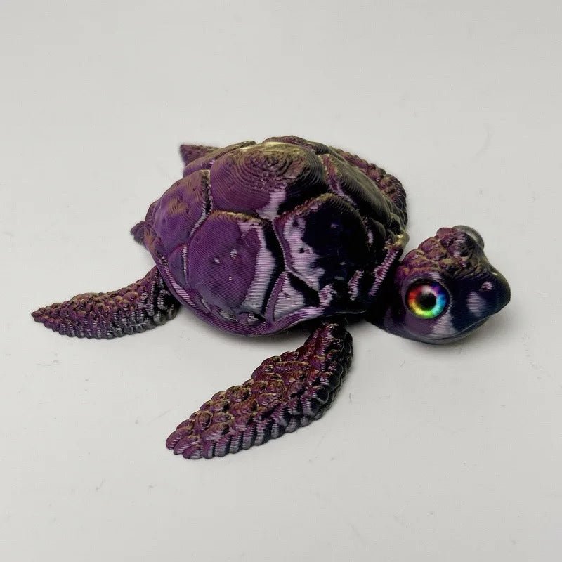Figurine de Tortue de Mer Articulée | Modèle 3D Imprimé - Décoration de Bureau Moderne - RukaCraft