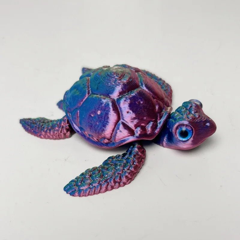 Figurine de Tortue de Mer Articulée | Modèle 3D Imprimé - Décoration de Bureau Moderne - RukaCraft
