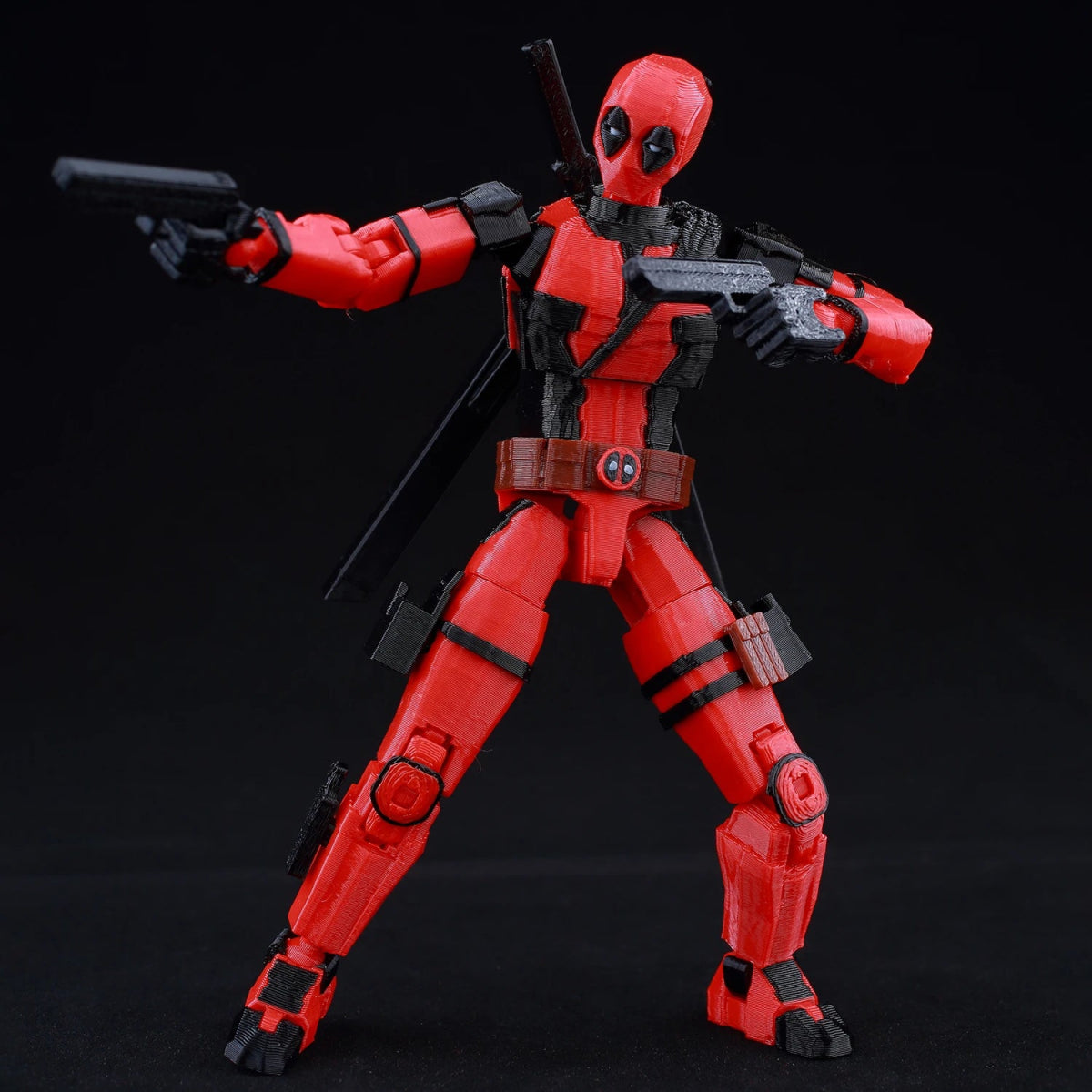 Figurine Deadpool Articulée 9L3D 14cm | Personnage Marvel - Collection Modèle 3D Pièces Interchangeables | Impression 3D - RukaCraft