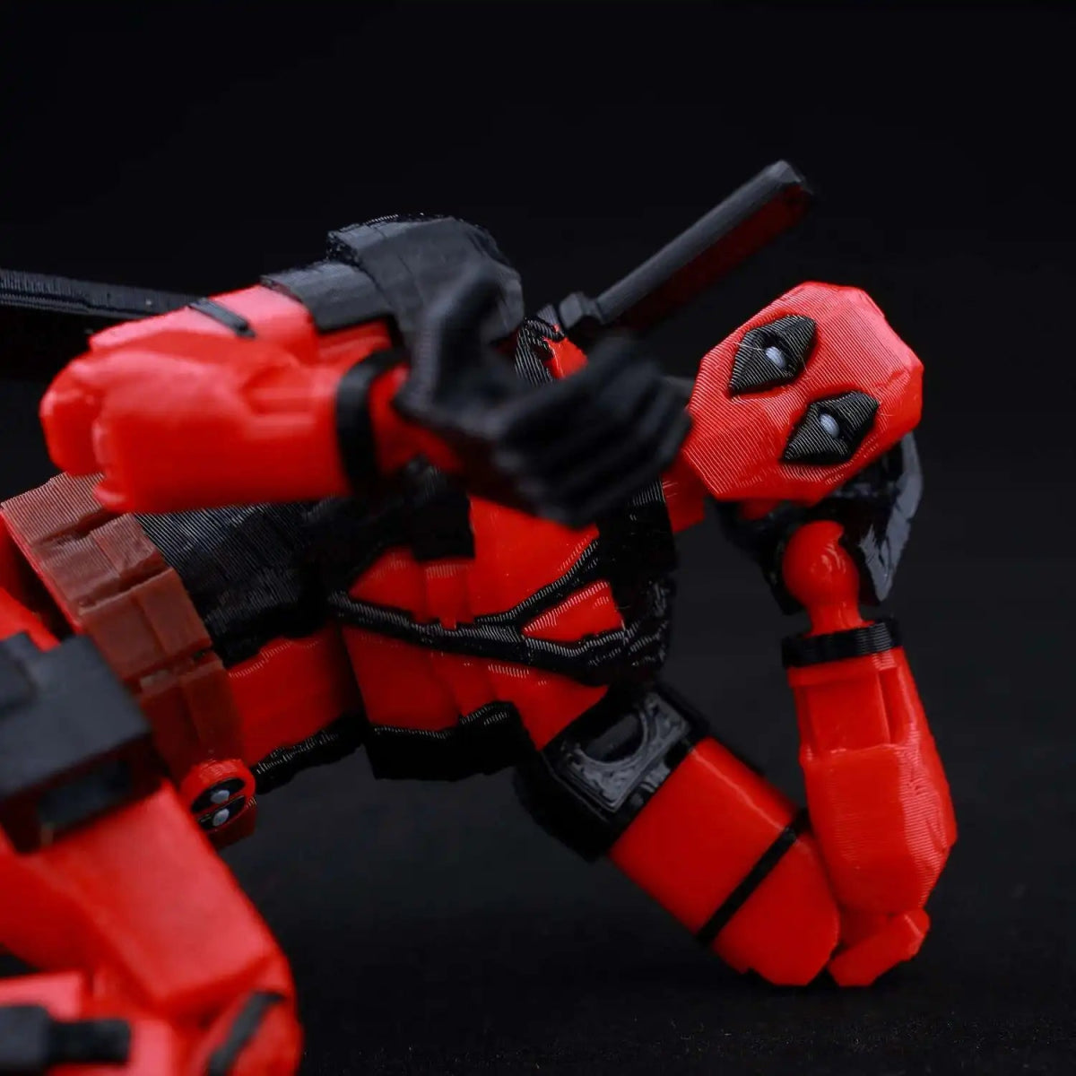 Figurine Deadpool Articulée 9L3D 14cm | Personnage Marvel - Collection Modèle 3D Pièces Interchangeables | Impression 3D - RukaCraft