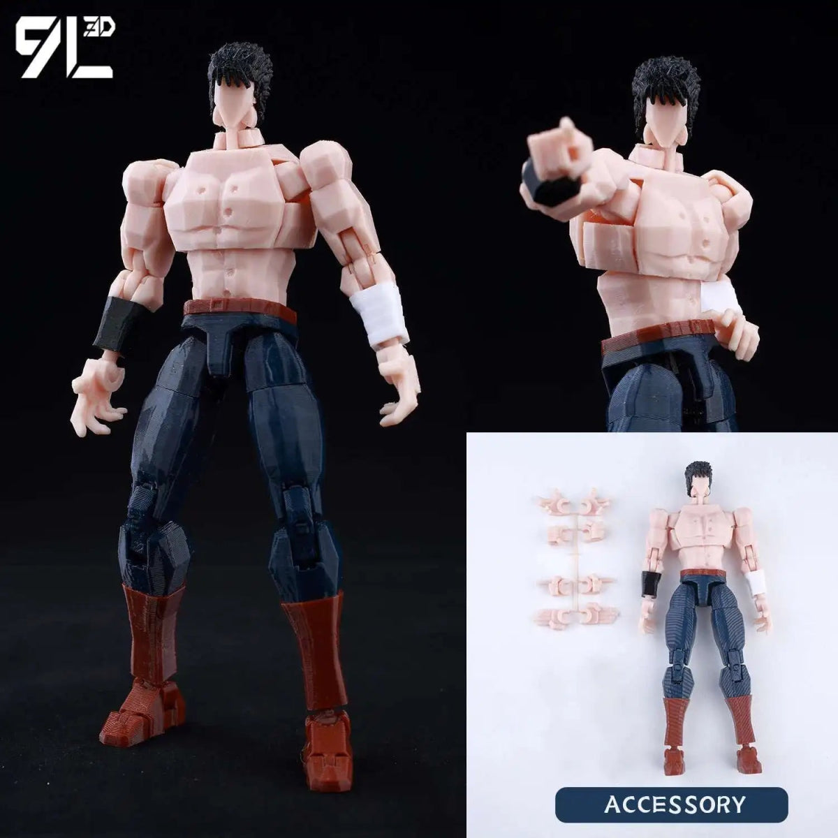 Figurine Deadpool Articulée 9L3D 14cm | Personnage Marvel - Collection Modèle 3D Pièces Interchangeables | Impression 3D - RukaCraft