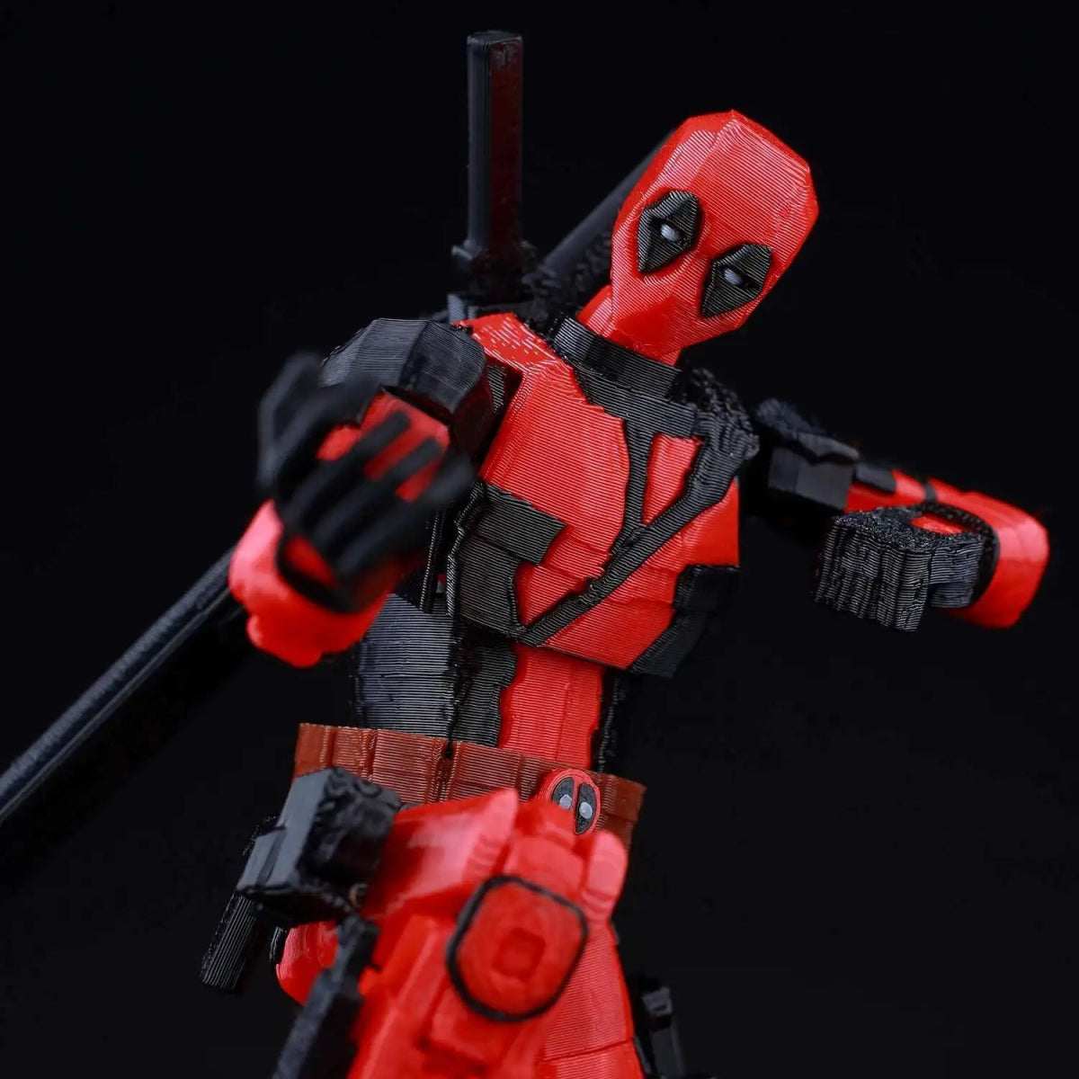 Figurine Deadpool Articulée 9L3D 14cm | Personnage Marvel - Collection Modèle 3D Pièces Interchangeables | Impression 3D - RukaCraft