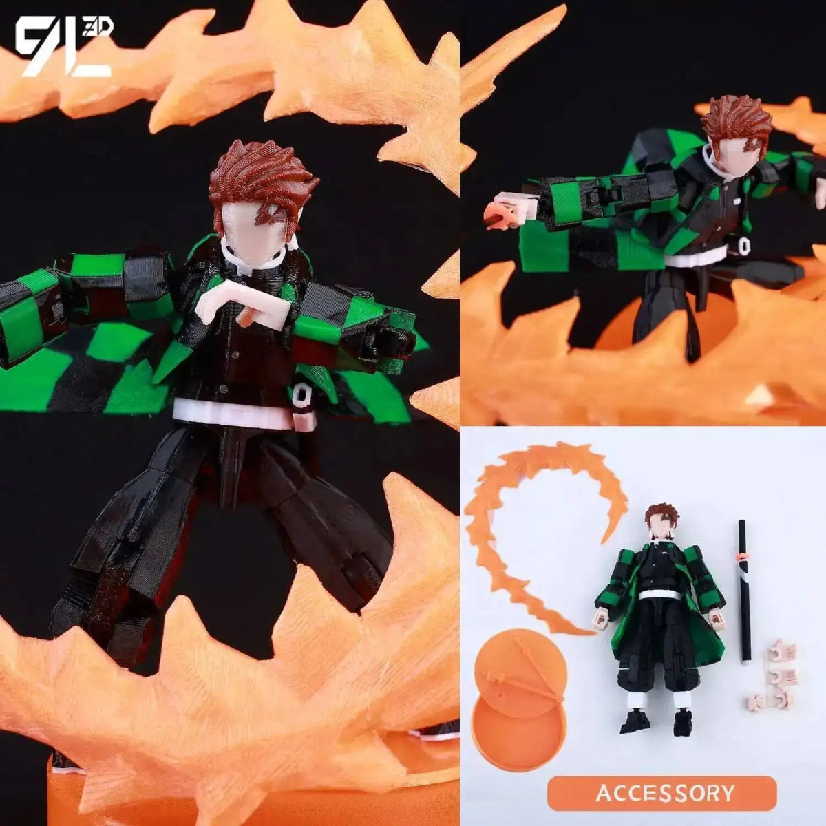 Figurine Demon Slayer Mahoraga 14cm Articulée | Modèle 9L3D Collection - Pièces Interchangeables | Impression 3D - RukaCraft