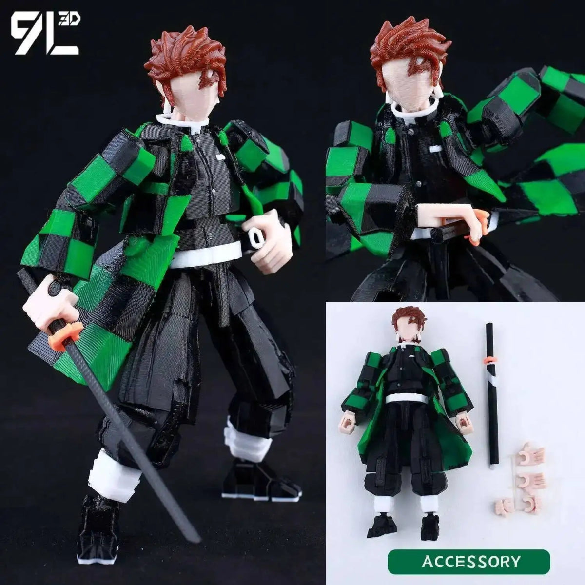 Figurine Demon Slayer Mahoraga 14cm Articulée | Modèle 9L3D Collection - Pièces Interchangeables | Impression 3D - RukaCraft