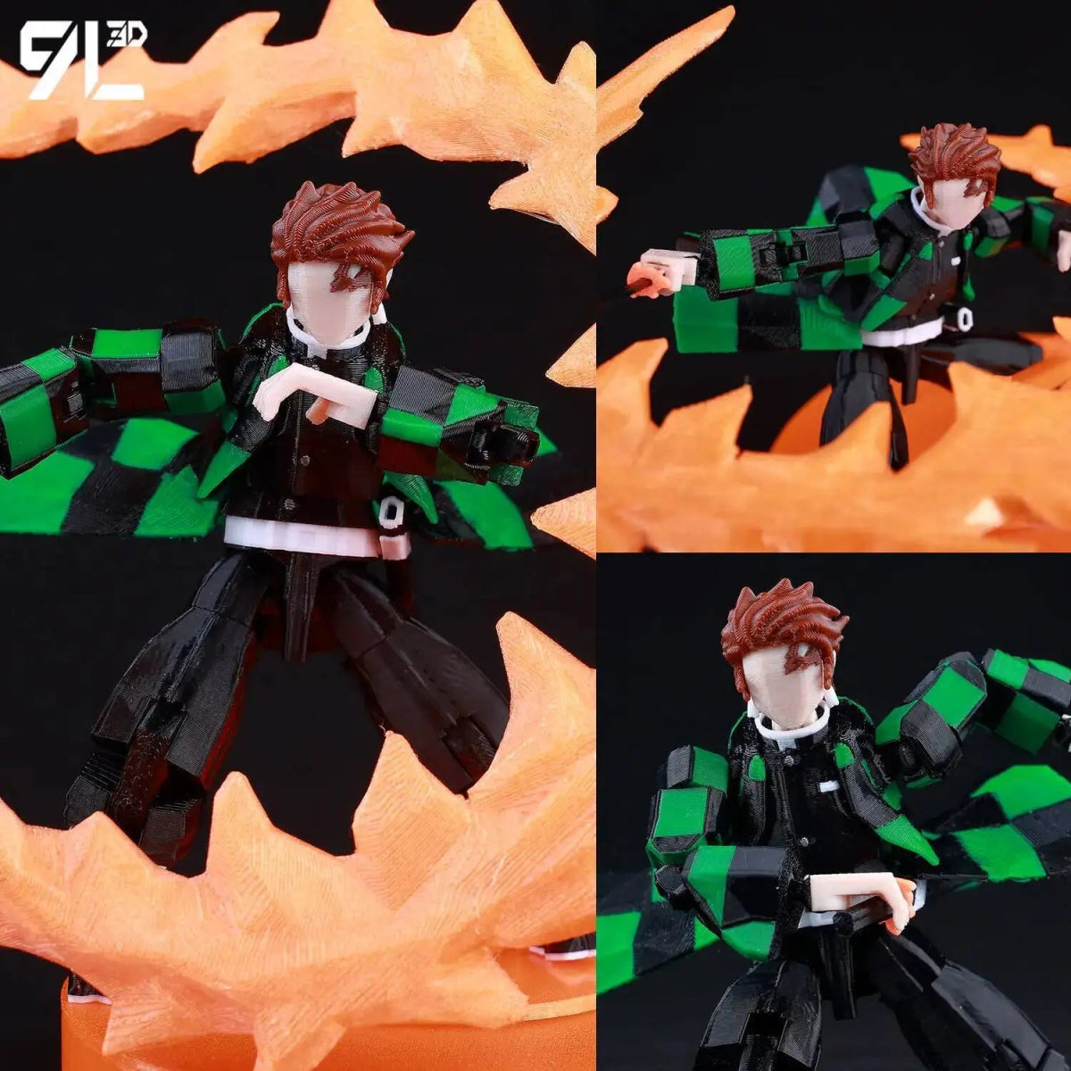 Figurine Demon Slayer Mahoraga 14cm Articulée | Modèle 9L3D Collection - Pièces Interchangeables | Impression 3D - RukaCraft